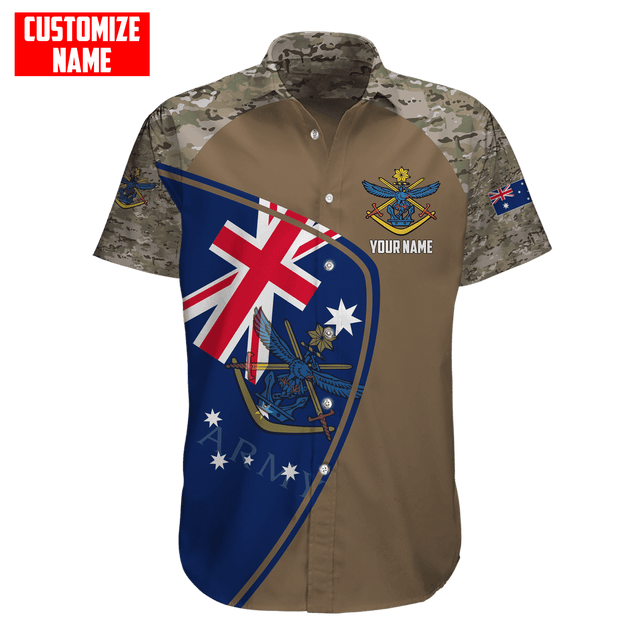 Custom name Anzac day Australia Army 3D printed shirts