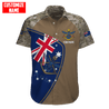 Custom name Anzac day Australia Army 3D printed shirts