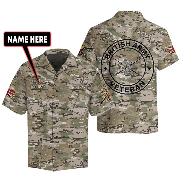 Custom Name XT British Armed Forces 3D Printed Shirts