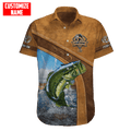 Custom name Bass Fishing Jumping 3D printed shirts