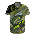 Bass fishing on skin 3D print fishing shirt for men and women