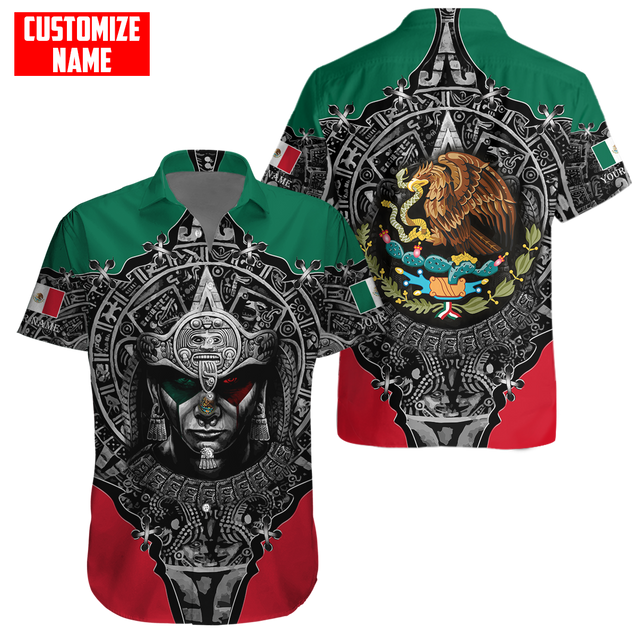 Personalized Name Aztec Mexican 3D All Over Printed Unisex Shirts