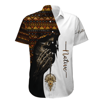 Native American Skull 3D All Over Printed Unisex Shirts
