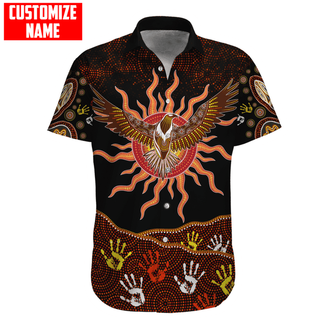 Aboriginal Wedge tailed Eagle Custom Name 3D Printed Shirts