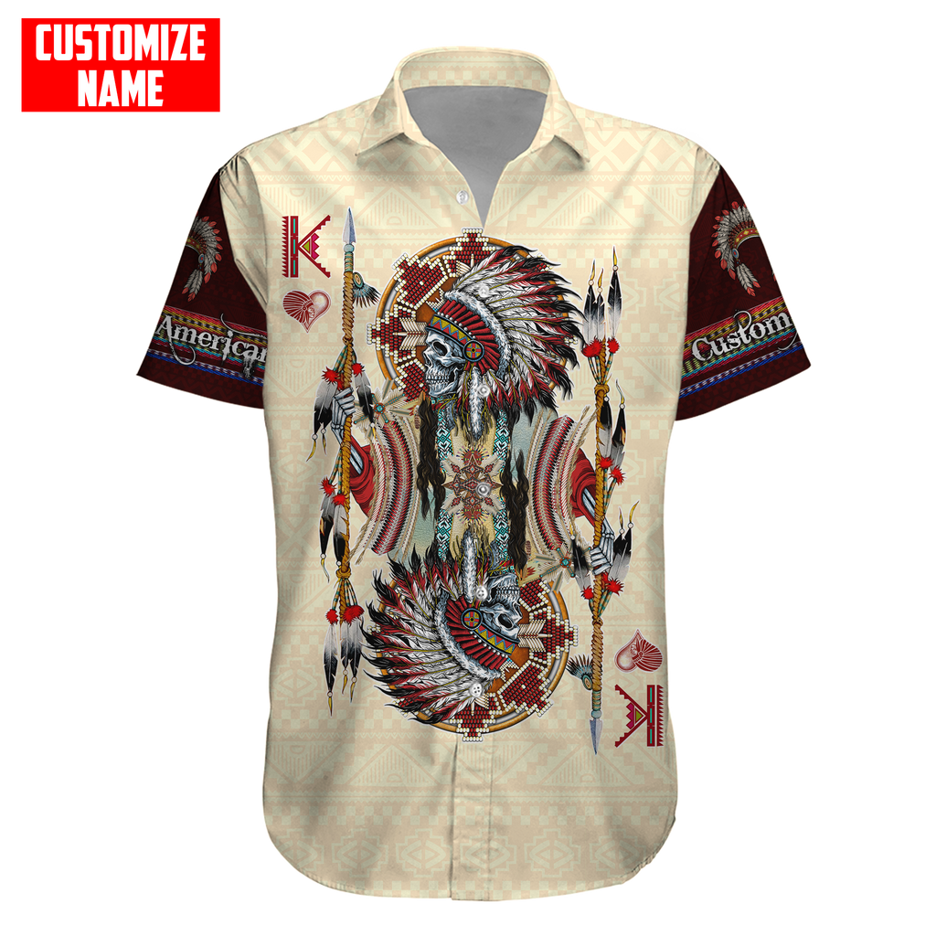 Customized name Native American 3D All Over Printed Unisex Shirts