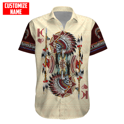 Customized name Native American 3D All Over Printed Unisex Shirts