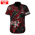 Customized name Native American Chief Skull MMIW Red Hand 3D All Over Printed Shirts