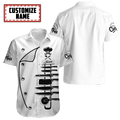 Summer Collection- Customized Name Chef 3D All Over Printed Unisex Shirts