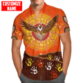 Aboriginal Eagle Flying into Sunset Custom Name 3D Printed Shirts