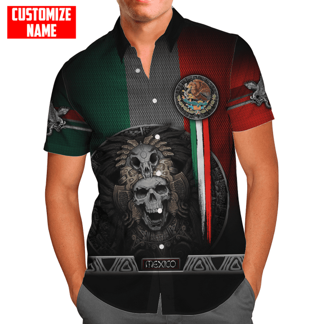 Customized Name Aztec Mexican 3D All Over Printed Unisex Shirts