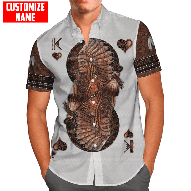 Customized name Native American 3D All Over Printed Unisex Shirts