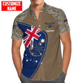 Custom name Anzac day Australia Army 3D printed shirts