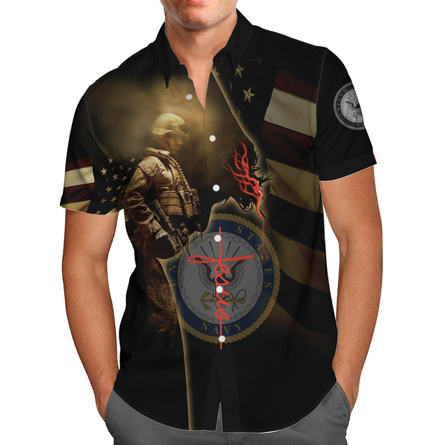 US Navy A Hero Voluntarily Walks Into The Dangers Of The Unknown 3D All Over Printed Unisex Shirts