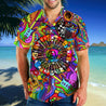 Amazing Guitar Hippie Color Hawaii Shirt ML