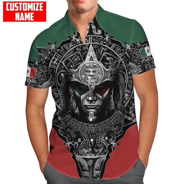 Personalized Name Aztec Mexican 3D All Over Printed Unisex Shirts