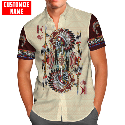 Customized name Native American 3D All Over Printed Unisex Shirts