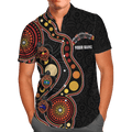 Custom name Aboriginal turtles circle dots 3D design printed shirts