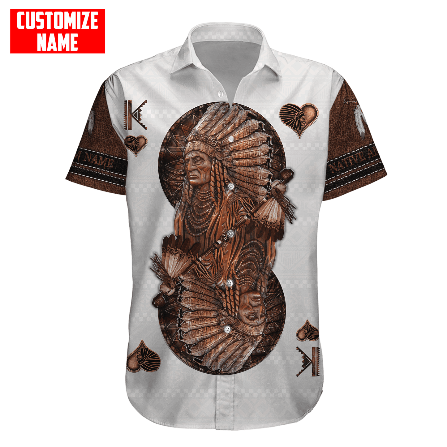Customized name Native American 3D All Over Printed Unisex Shirts
