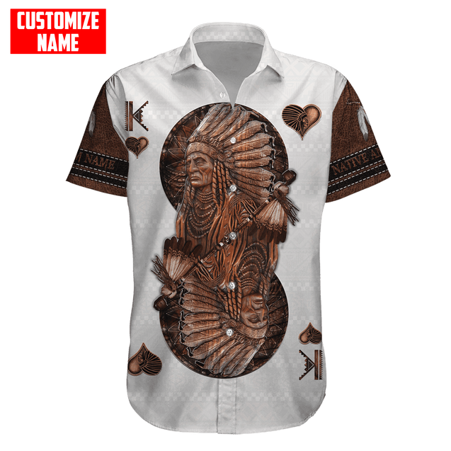 Customized name Native American 3D All Over Printed Unisex Shirts