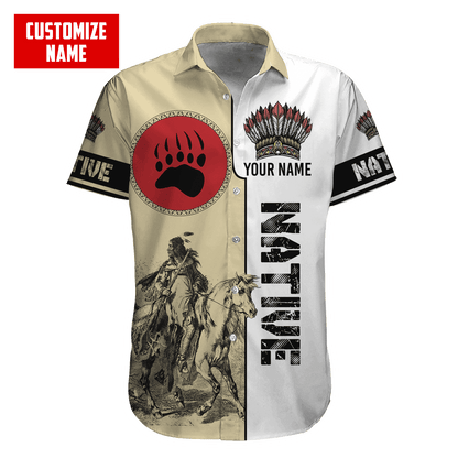 Customized Name Native American 3D All Over Printed Unisex Shirts