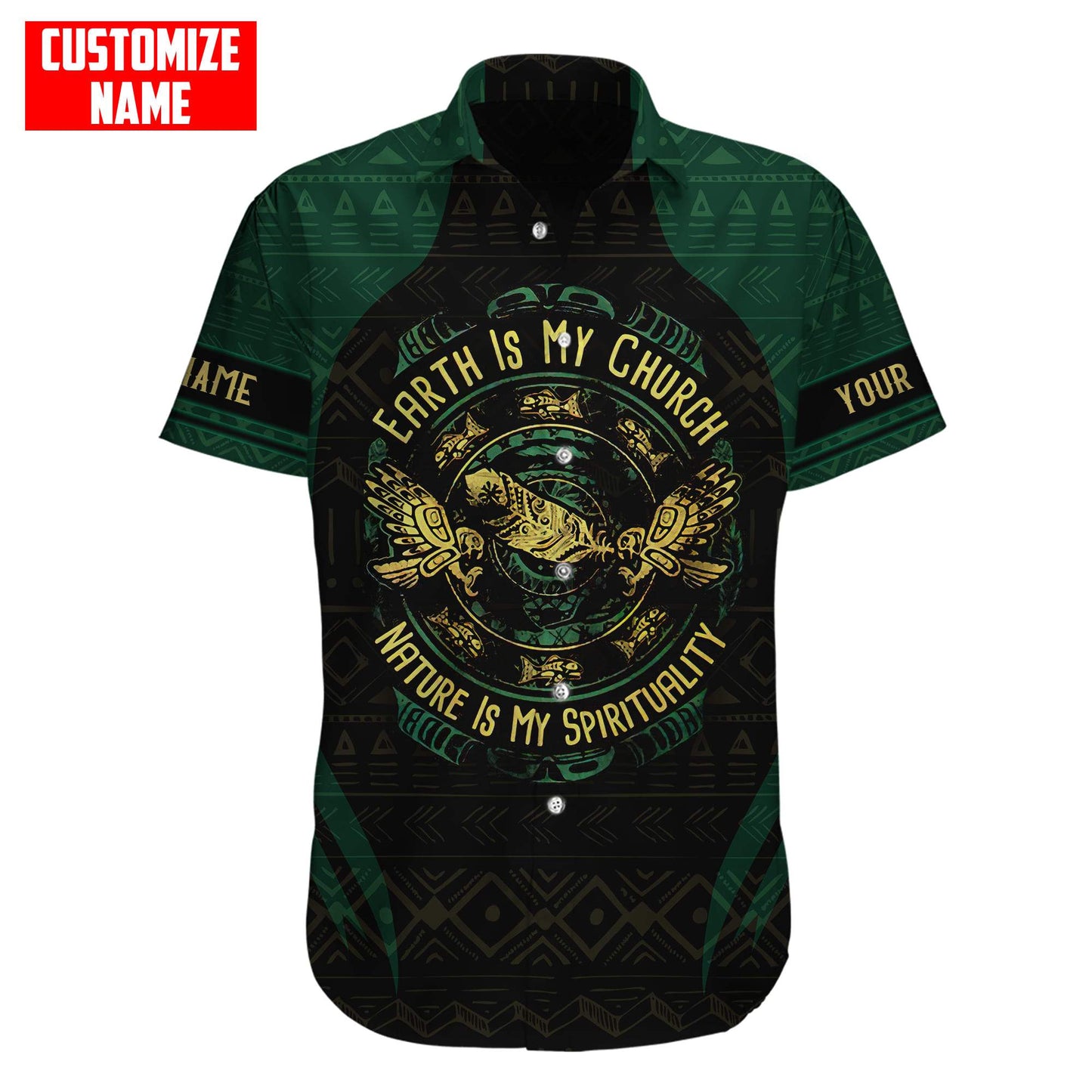 Customized name Native Earth Is By Church  3D All Over Printed Shirts