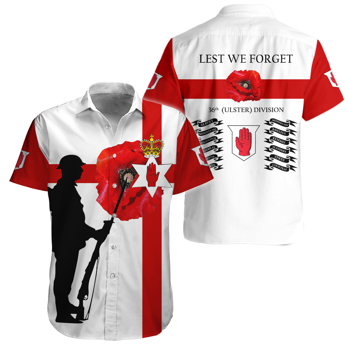 36th Division Remembrance Day Lest We Forget 3D All Over Printed Unisex Shirts