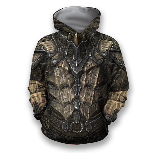 All Over Printed Dragonscale Armor Hoodie-Apparel-NM-Hoodie-S-Vibe Cosy™