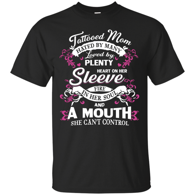 Tattooed mom hated my many-T Shirt-CustomCat-UNISEX STANDARD TSHIRT-Black-S-Vibe Cosy™