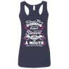 Tattooed mom hated my many-T Shirt-CustomCat-LADIES' RACERBACK TANK TOP-Navy-S-Vibe Cosy™