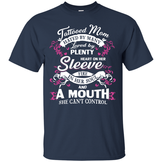 Tattooed mom hated my many-T Shirt-CustomCat-UNISEX STANDARD TSHIRT-Navy-S-Vibe Cosy™
