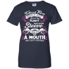 Tattooed mom hated my many-T Shirt-CustomCat-LADIES' COTTON T-SHIRT-Navy-S-Vibe Cosy™
