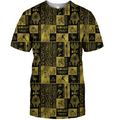 3D AOP Egyptian Gold Hieroglyphs Shirt-Apparel-6teenth World-T-Shirt-S-Vibe Cosy™