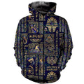 Egyptian Hieroglyphs And Deities 3D All Over Printed Clothes HC3103-Apparel-Huyencass-Zipped Hoodie-S-Vibe Cosy™