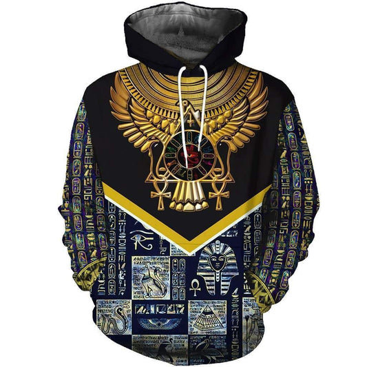 Egyptian Horus 3D All Over Printed Clothes HC3104-Apparel-Huyencass-Hoodie-S-Vibe Cosy™