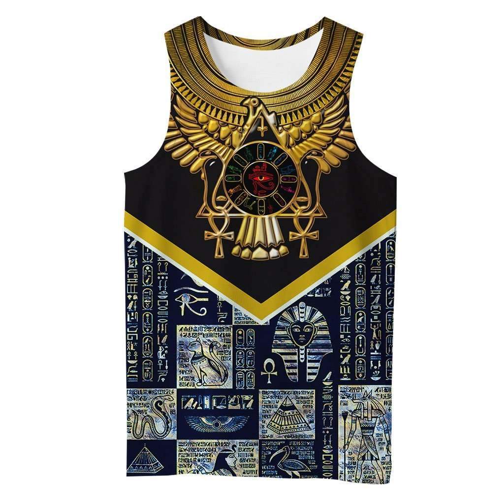 Egyptian Horus 3D All Over Printed Clothes HC3104-Apparel-Huyencass-Tank Top-S-Vibe Cosy™