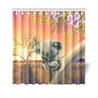 Australia Shower Curtain - Koala Mimosa - H5-SHOWER CURTAINS-HP Arts-One size-Shower Curtain 69"x70"-Vibe Cosy™