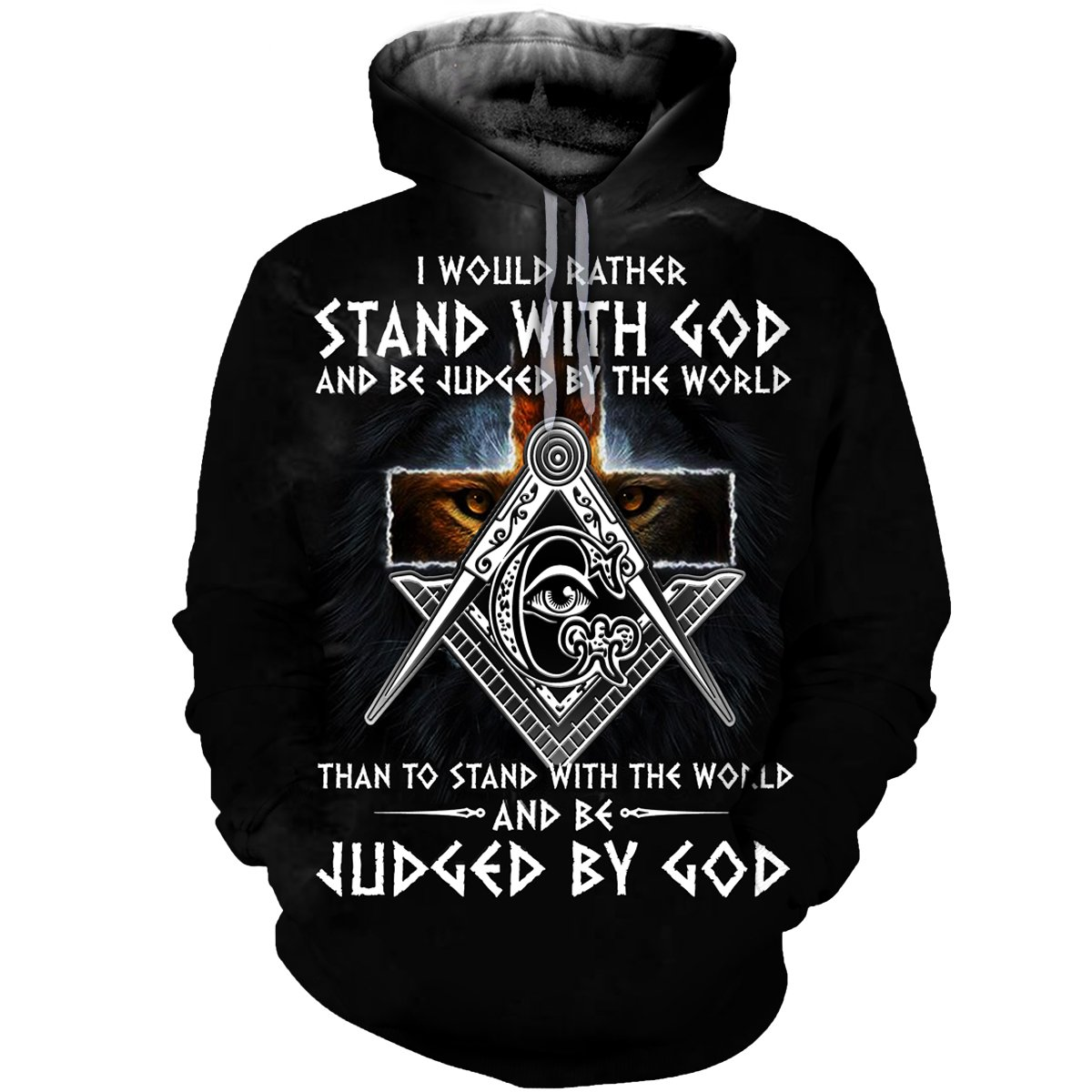 3D All Over Print Would Rather Stand with God Hoodie-Apparel-HD09-Hoodie-S-Vibe Cosy™
