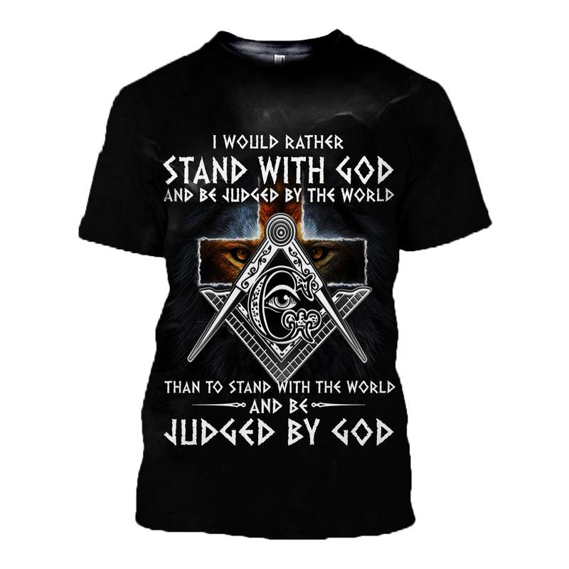 3D All Over Print Would Rather Stand with God Hoodie-Apparel-HD09-T-Shirt-S-Vibe Cosy™