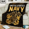 US Navy Veteran Proud Soft and Warm Blanket