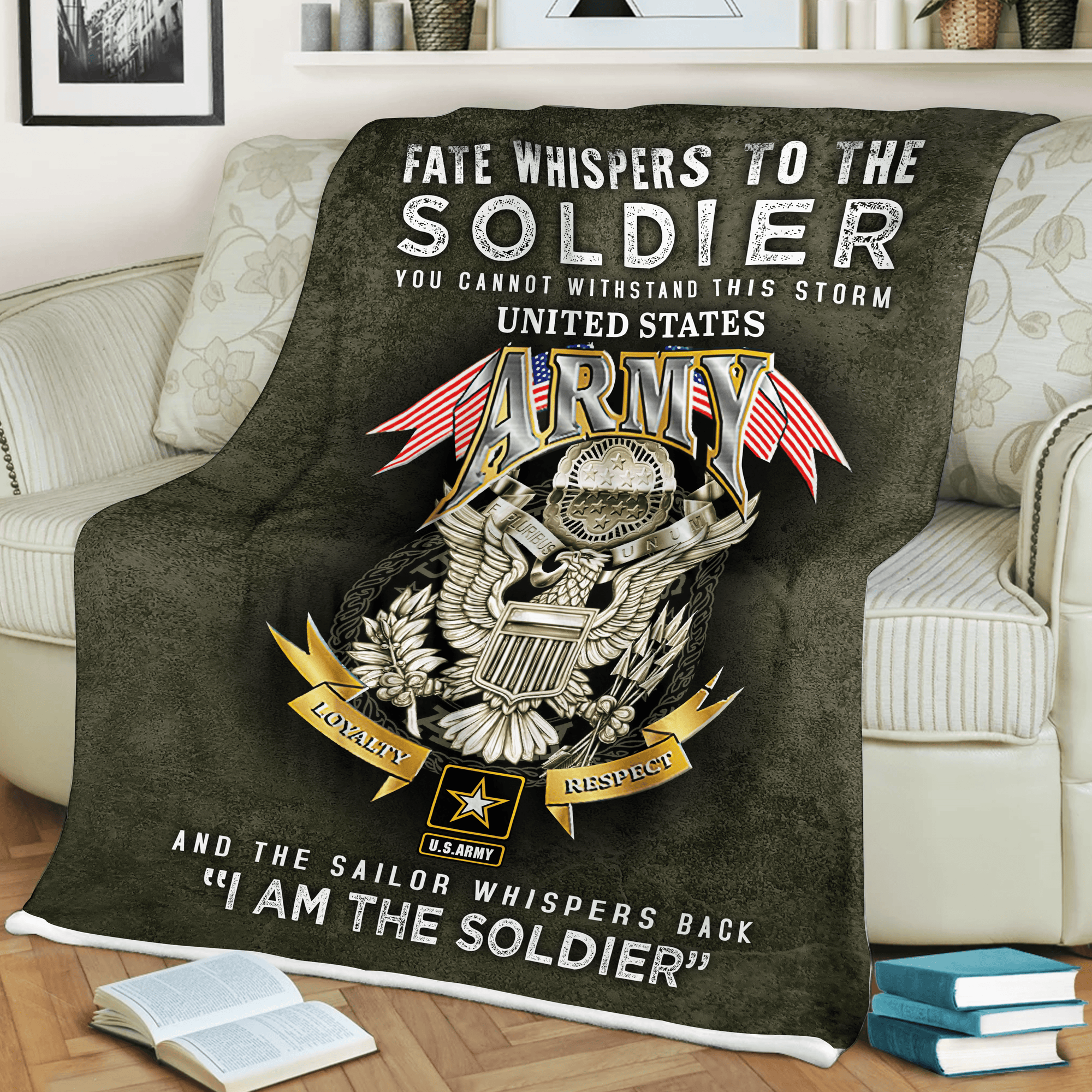 United State Army Soldier Proud Soft and Warm Blanket