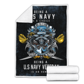 US Navy Veteran Proud Soft and Warm Blanket