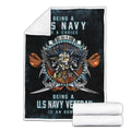 US Navy Veteran Proud Soft and Warm Blanket