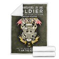 United State Army Soldier Proud Soft and Warm Blanket