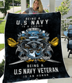 US Navy Veteran Proud Soft and Warm Blanket