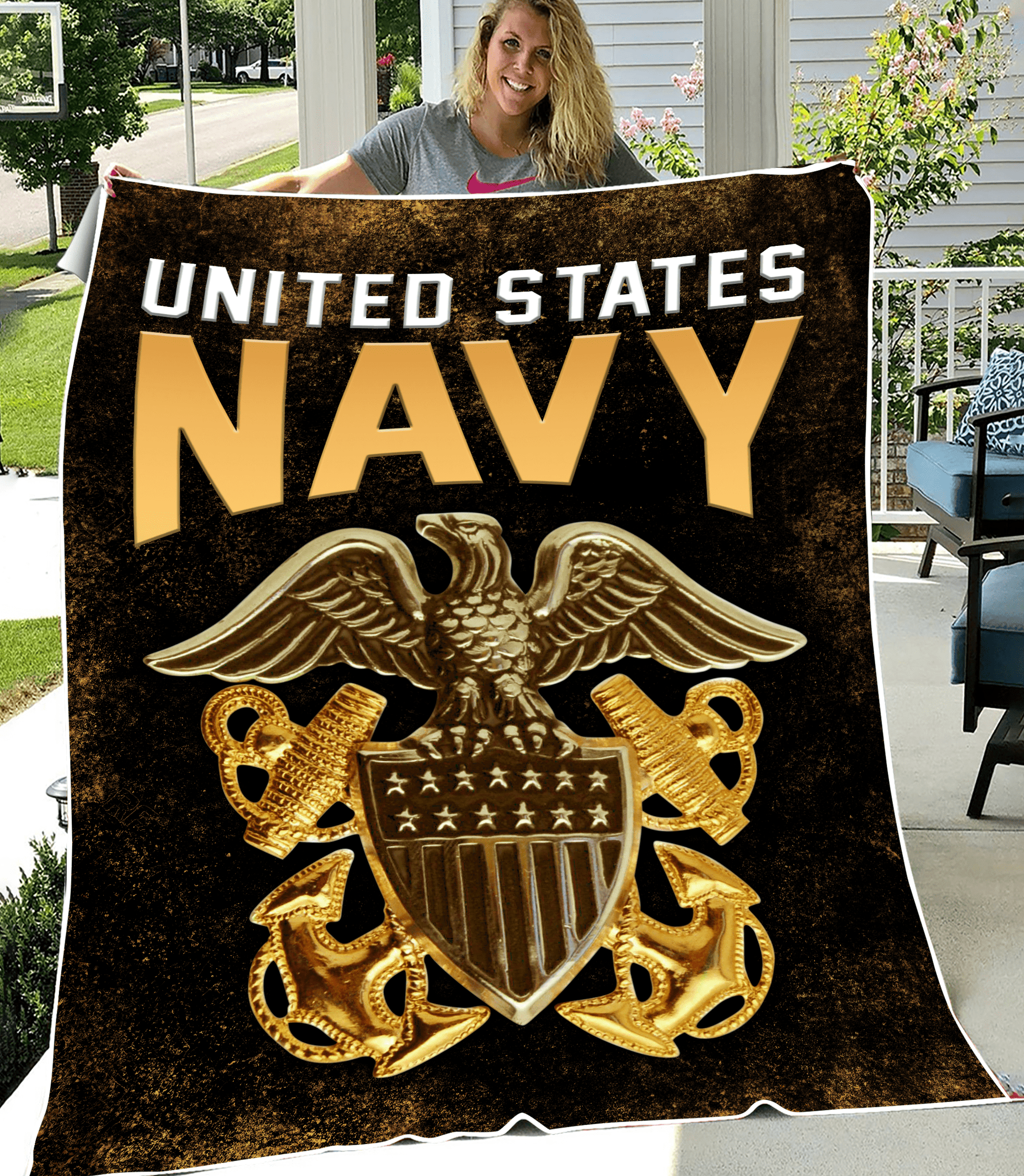 US Navy Veteran Proud Soft and Warm Blanket