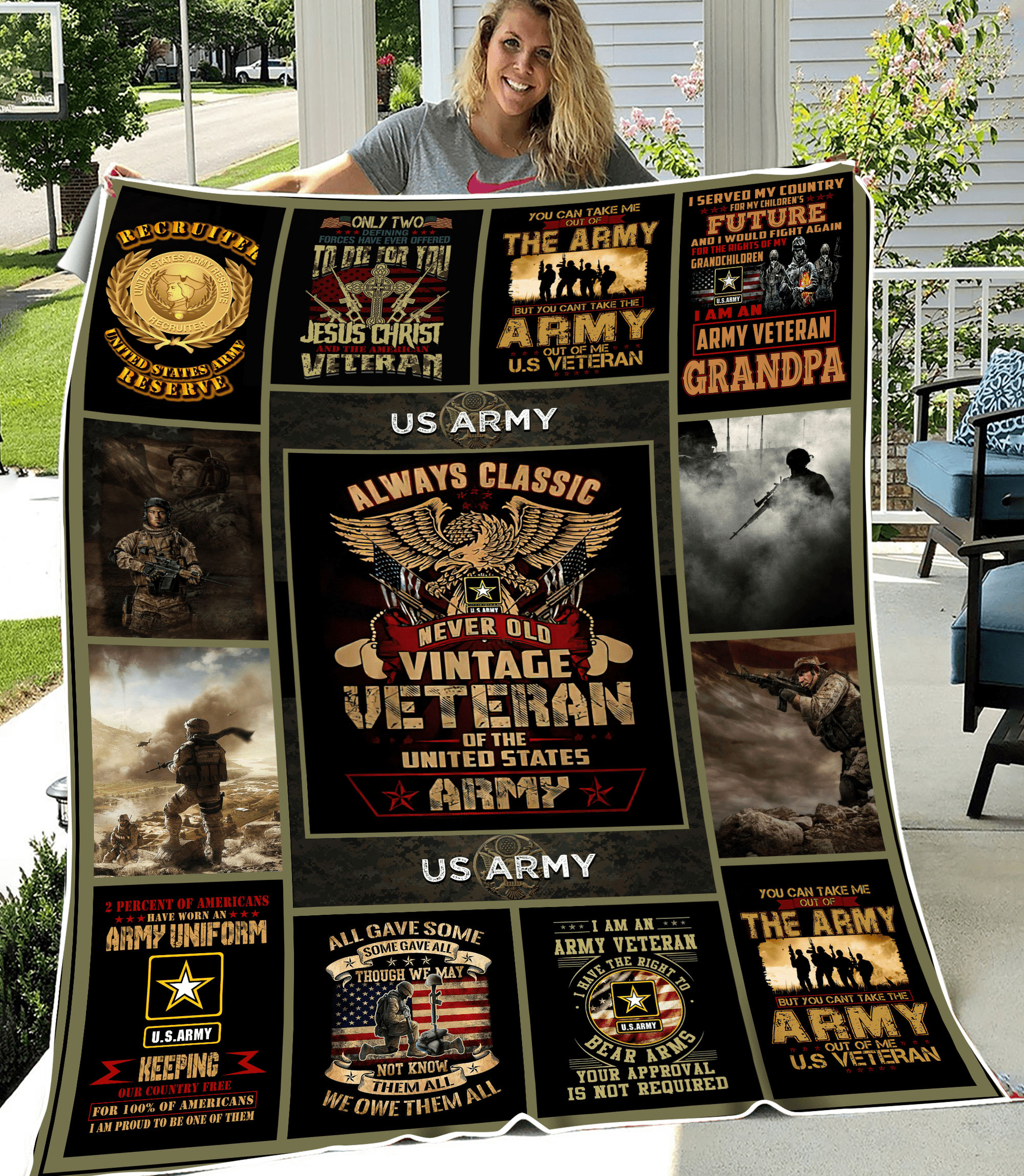 United State Army Veteran Soft and Warm Blanket