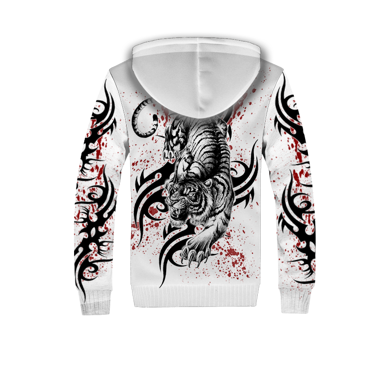 White Tiger Tattoo 3D All Over Printed Shirts For Men and Women