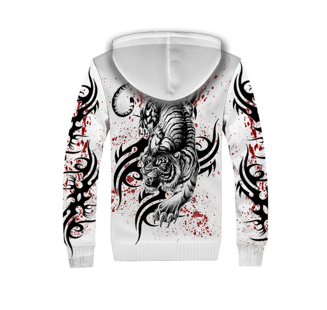 White Tiger Tattoo 3D All Over Printed Shirts For Men and Women