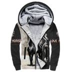 Love Horse 3D All Over Printed Shirts TA040401-Apparel-TA-Fleece Zip-up Hoodie-S-Vibe Cosy™
