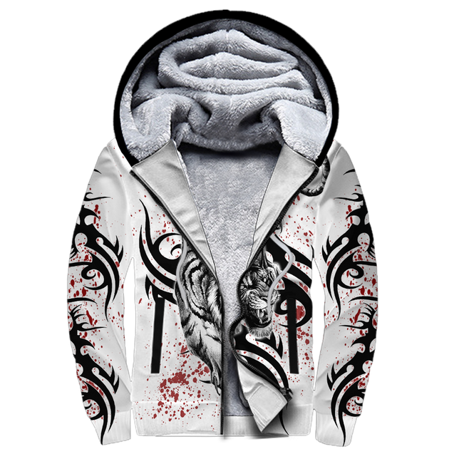 White Tiger Tattoo 3D All Over Printed Shirts For Men and Women